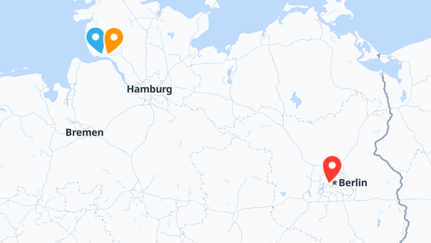 Map of company locations