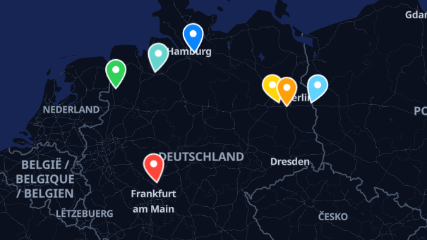 Map of company locations