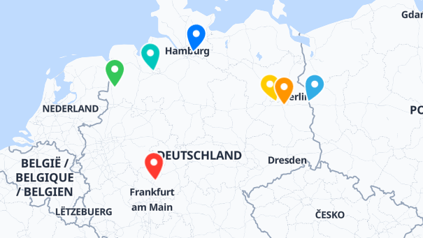 Map of company locations