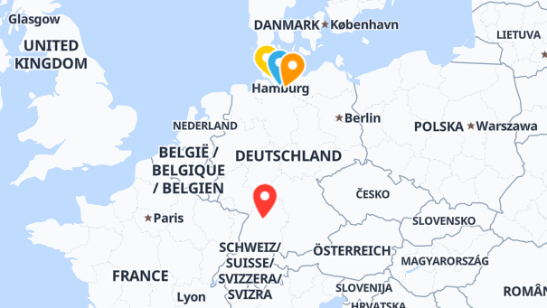 Map of company locations