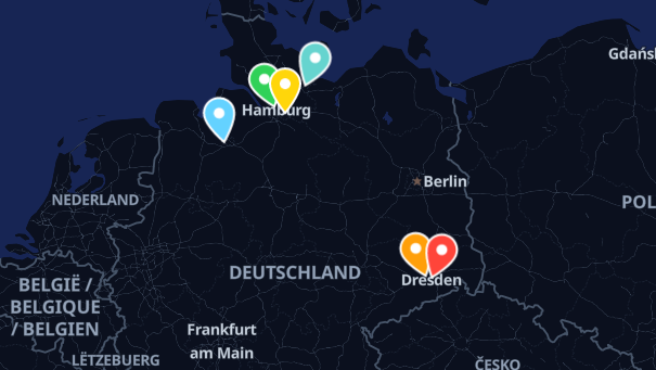 Map of company locations