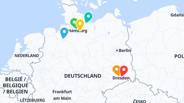 Map of company locations