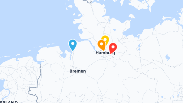 Map of company locations