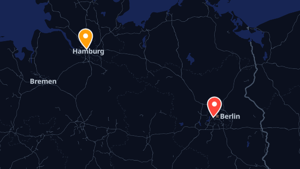 Map of company locations
