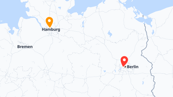 Map of company locations