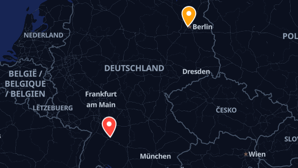 Map of company locations