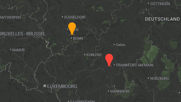 Map of company locations