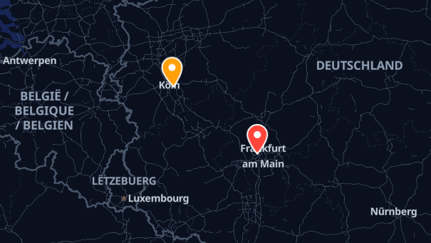 Map of company locations
