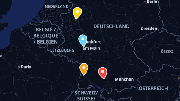 Map of company locations