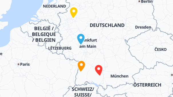 Map of company locations