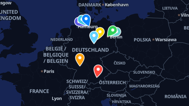Map of company locations
