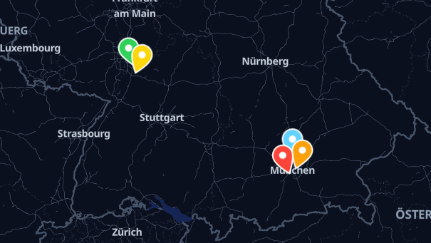 Map of company locations