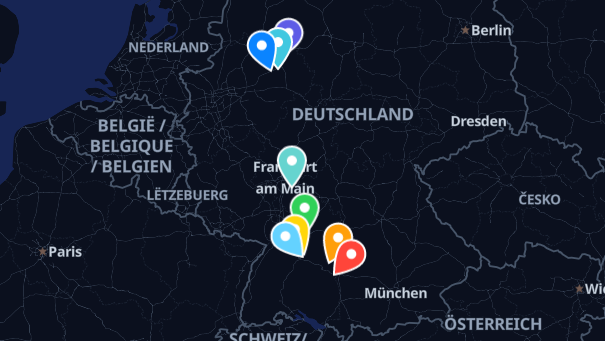 Map of company locations