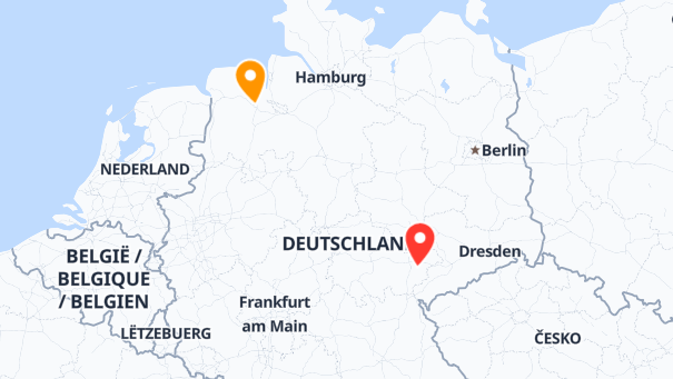 Map of company locations