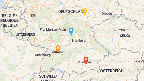 Map of company locations