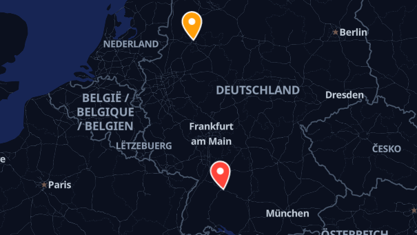 Map of company locations