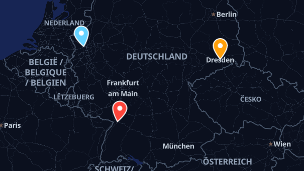 Map of company locations