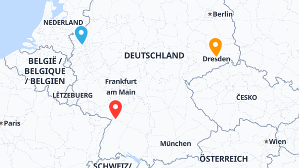 Map of company locations