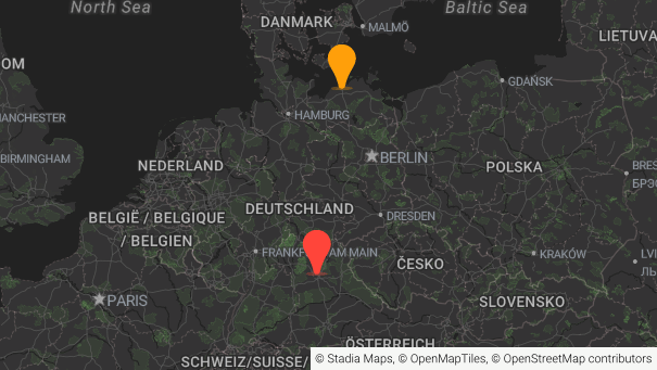 Map of company locations