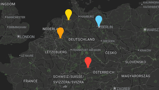 Map of company locations