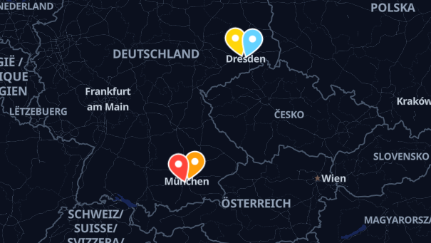 Map of company locations