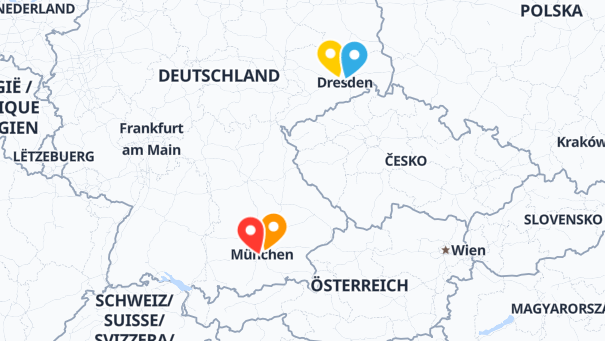 Map of company locations