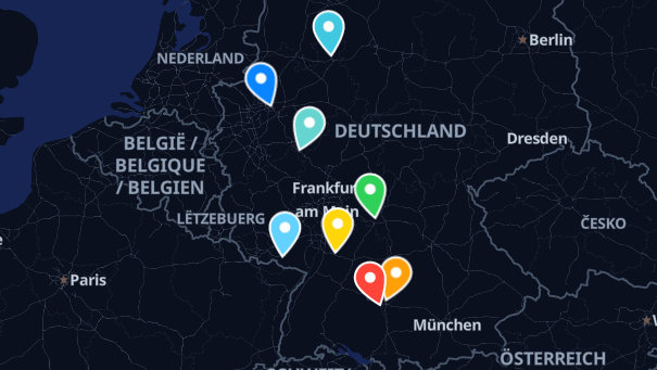 Map of company locations