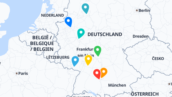 Map of company locations