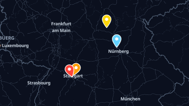 Map of company locations