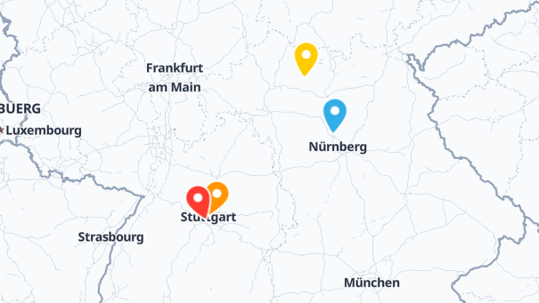 Map of company locations