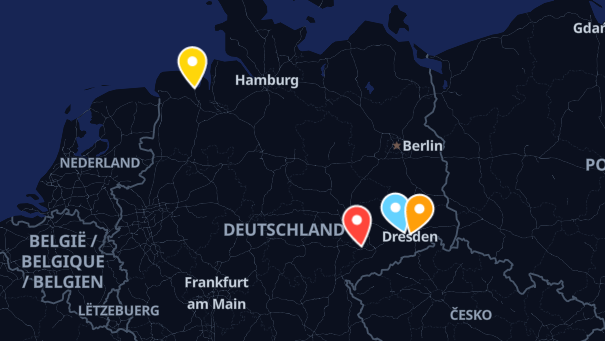 Map of company locations
