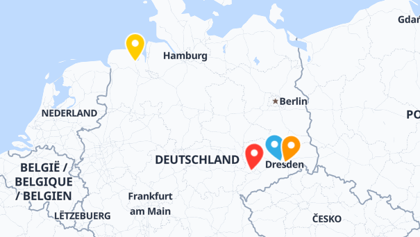 Map of company locations