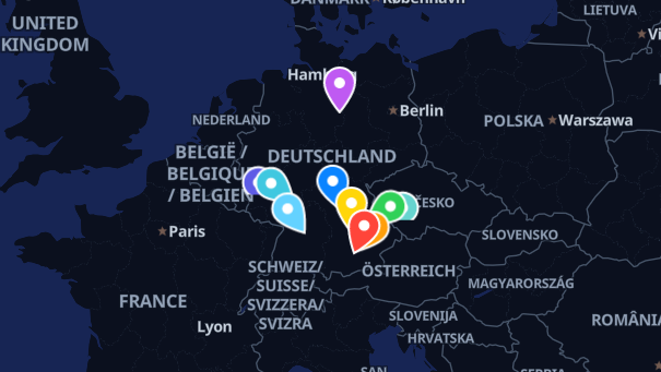 Map of company locations