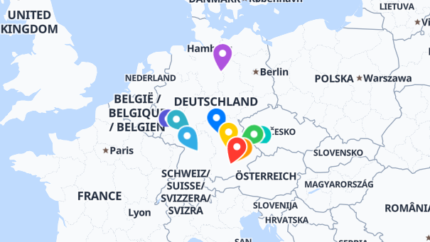 Map of company locations
