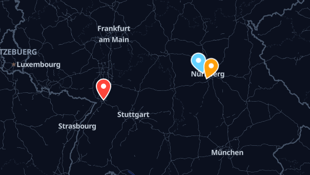 Map of company locations