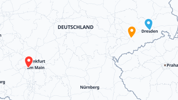 Map of company locations