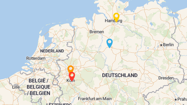 Map of company locations