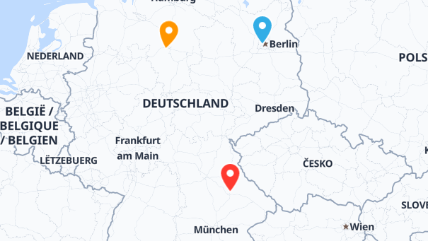 Map of company locations