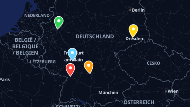 Map of company locations