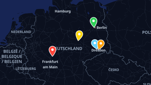Map of company locations