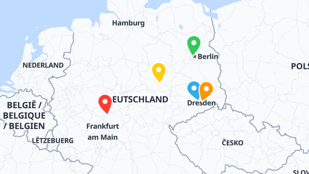 Map of company locations