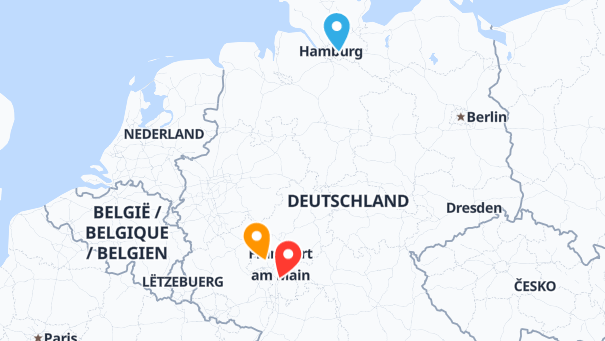 Map of company locations