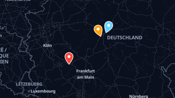Map of company locations