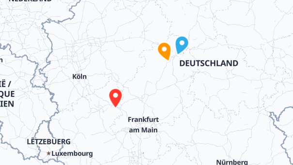 Map of company locations