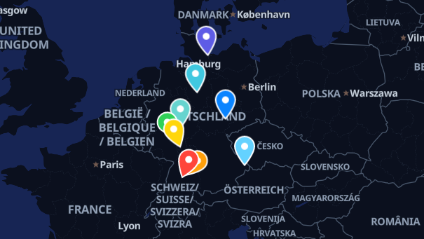 Map of company locations