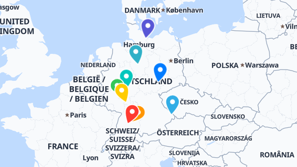 Map of company locations