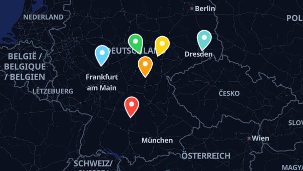 Map of company locations