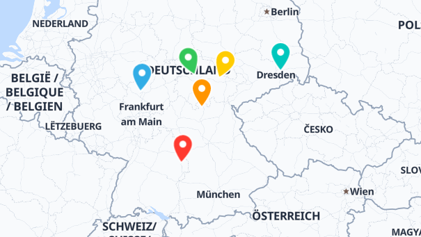 Map of company locations