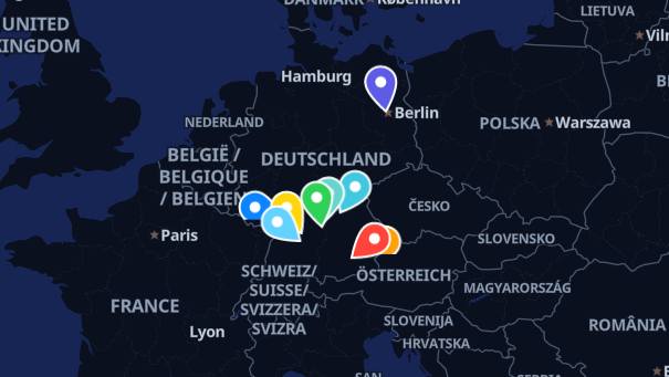 Map of company locations