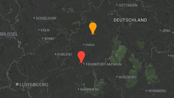 Map of company locations